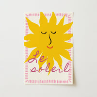 Le Soleil Wall Art - Preppy Sunshine Poster