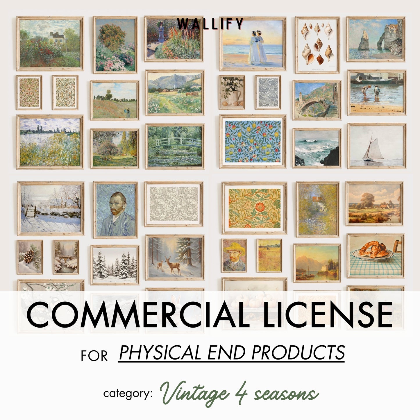 Vintage 4 Seasons Commercial License, over 600 prints