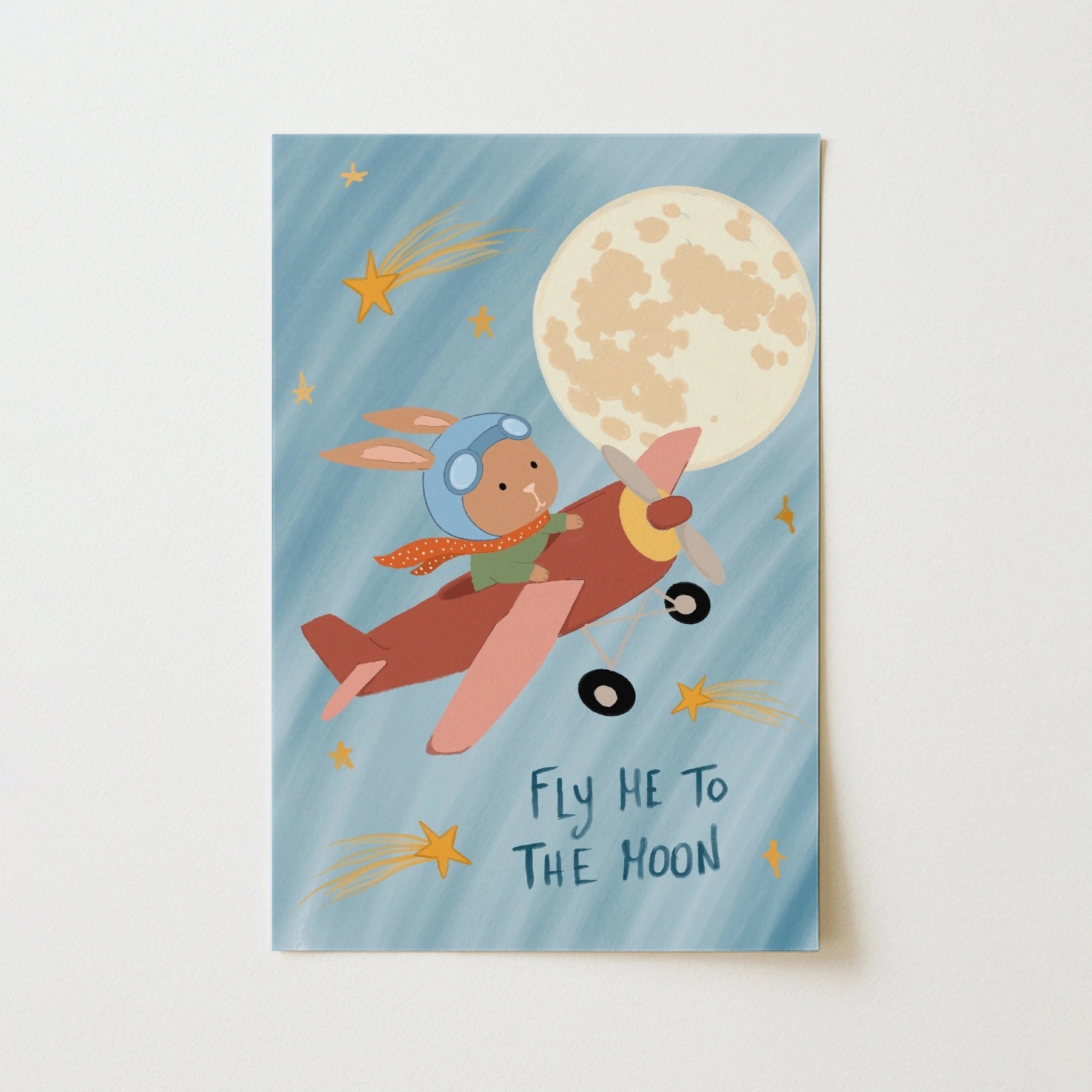 Fly Me To The Moon Nursery Wall Art, Space Nursery Decor