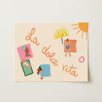 La Dolce Vita – Playful Italian Beach Print