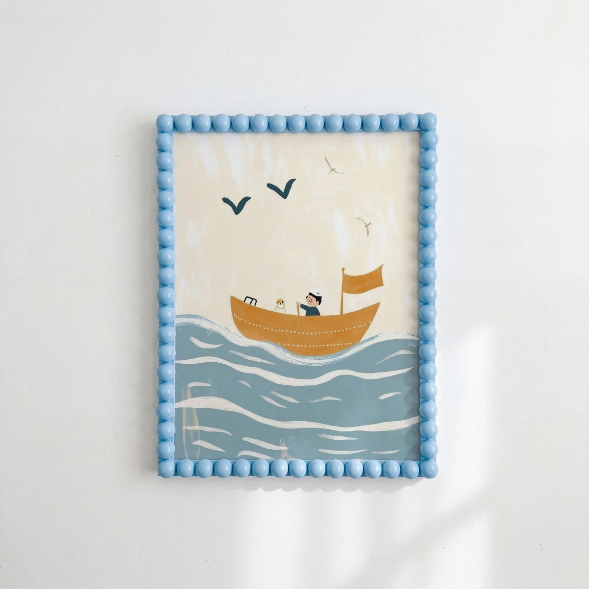 Arte da Parede Aventura à Vela – Estampa Náutica para Berçário, Decoração para Quarto de Menino