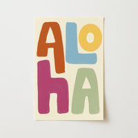 Colorful Tropical Typography Print
