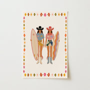 Summer Surf Girl Art – Coastal Wall Art