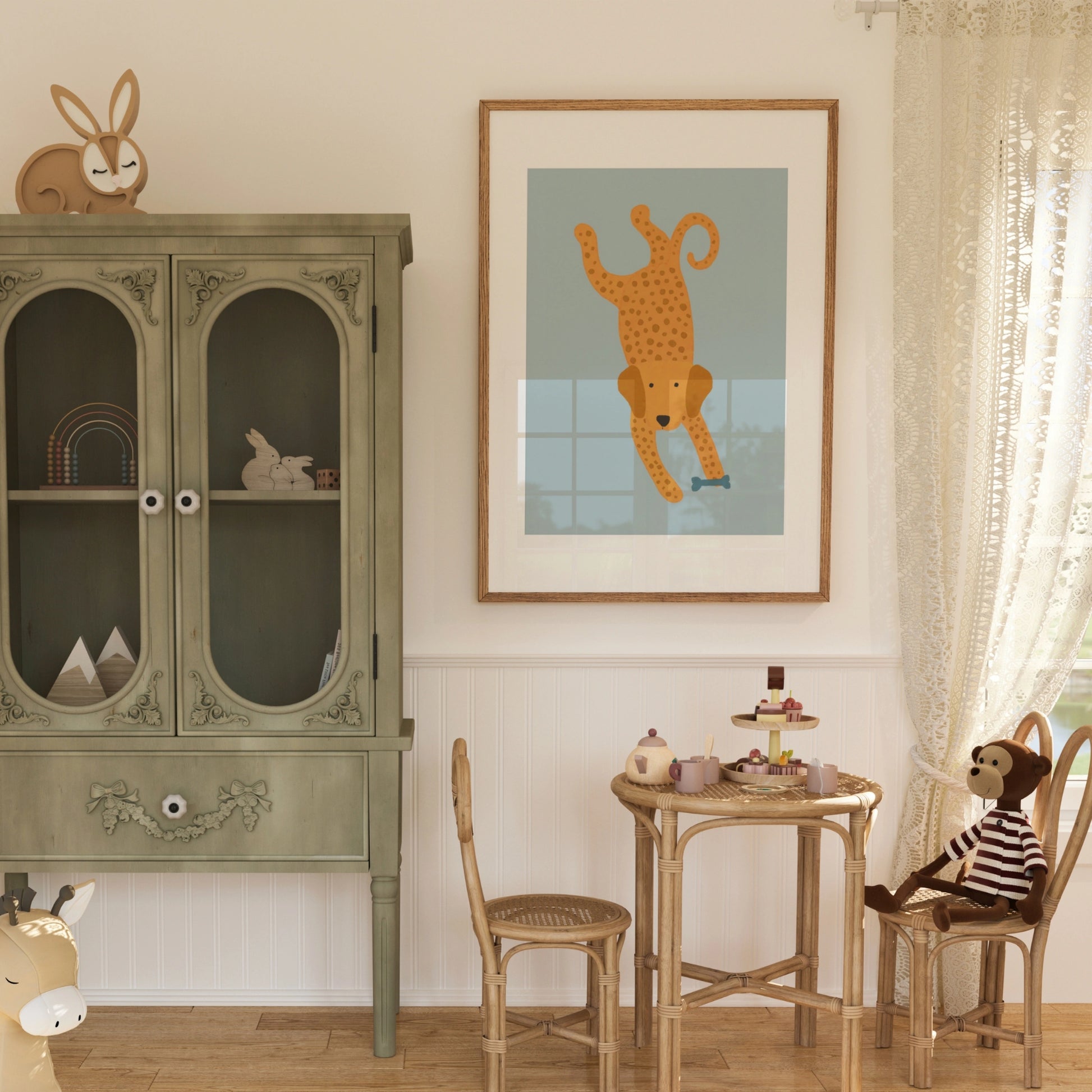 Impression pour chambre d'enfant : chiot et chaton – Décoration murale animalière mignonne pour enfants