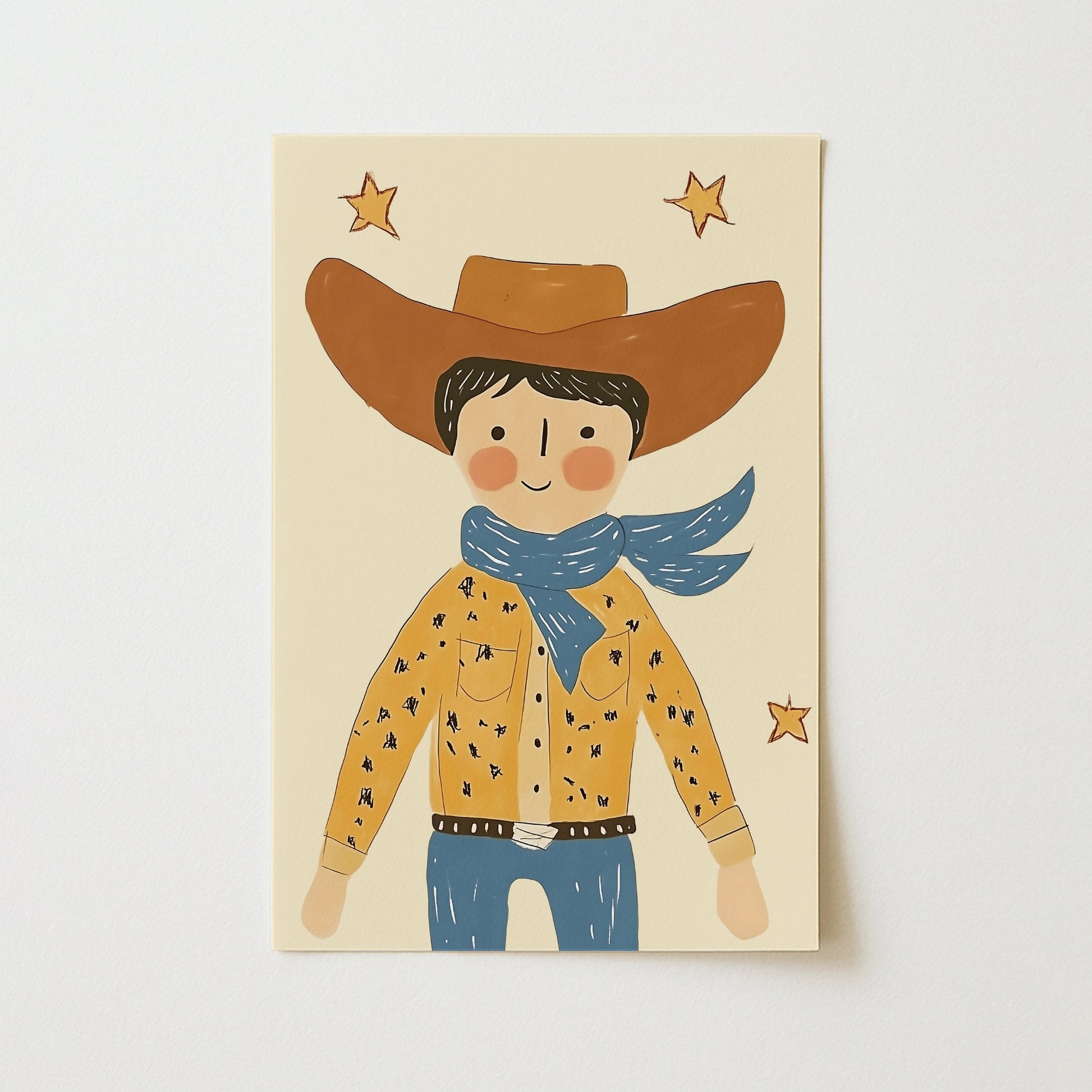 Cowboy Wall Art – Western Nursery Poster, Boys Room Decor