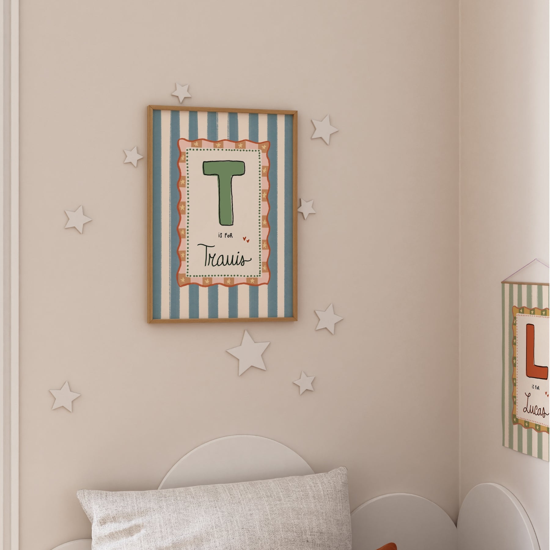 Personalized Nursery Name Wall Print