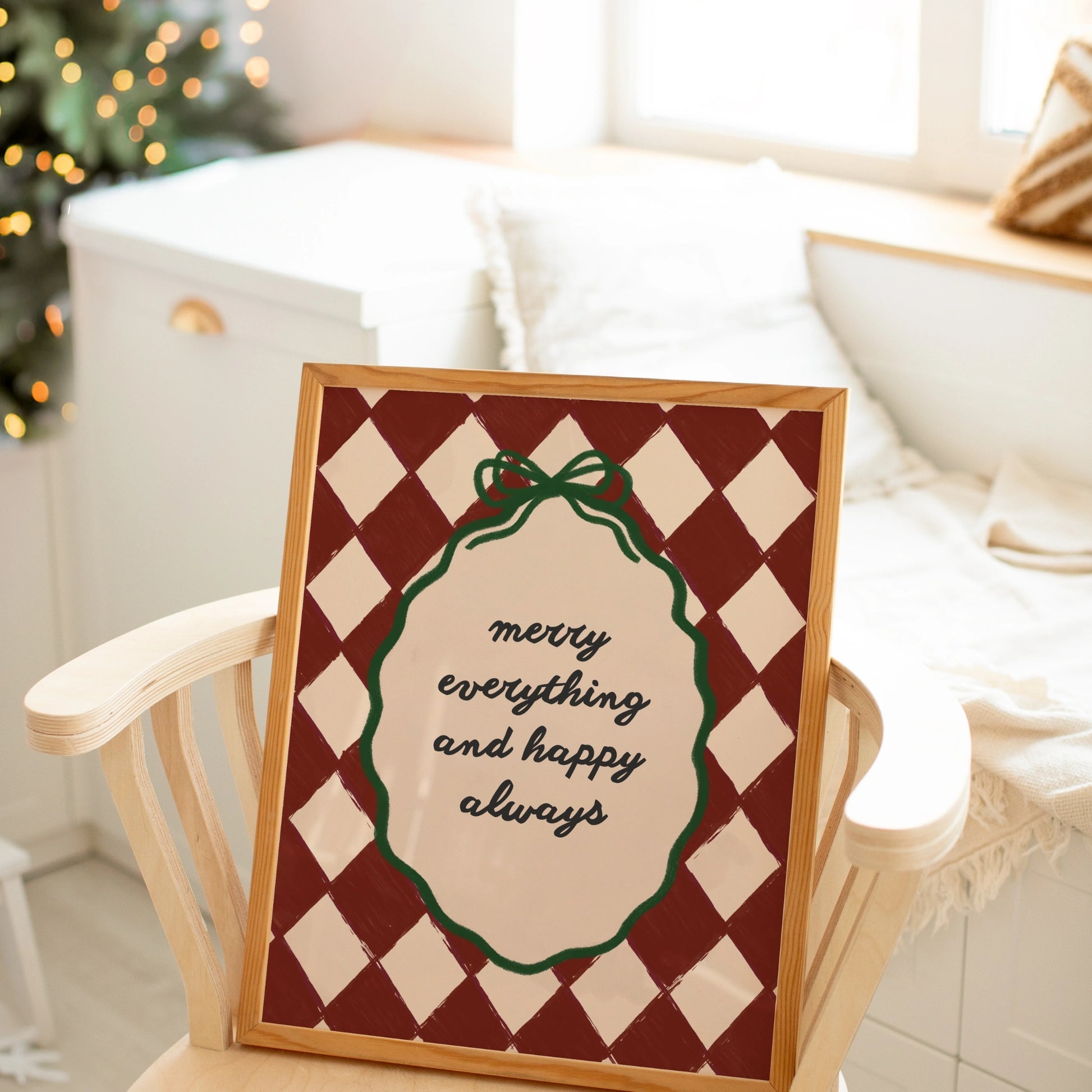 Retro Holiday Typography Decor