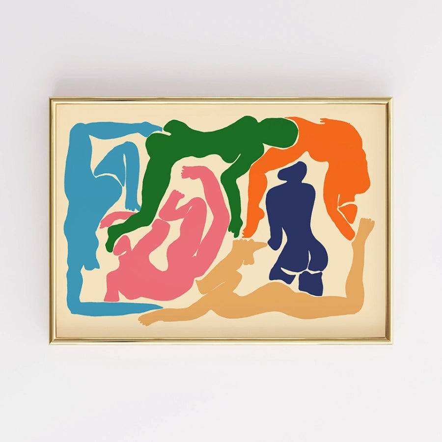 Matisse Inspired Wall Art – Colorful Abstract Figure Print