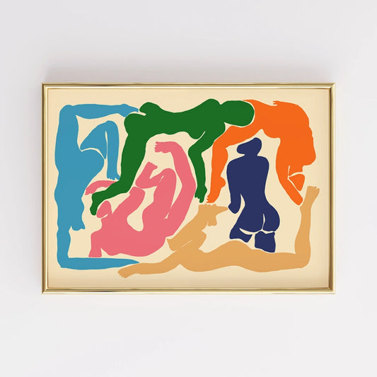 Matisse Inspired Wall Art – Colorful Abstract Figure Print