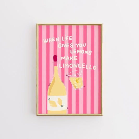 Limoncello Print – Italian Summer Quote Wall Art