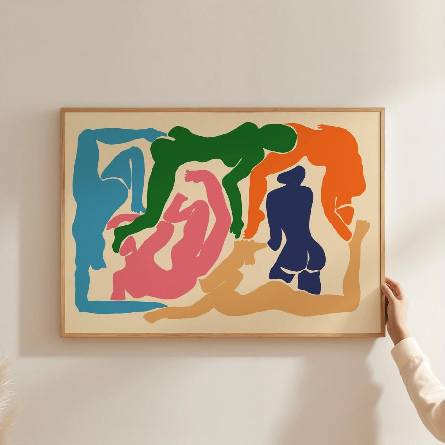 Matisse Inspired Wall Art – Colorful Abstract Figure Print