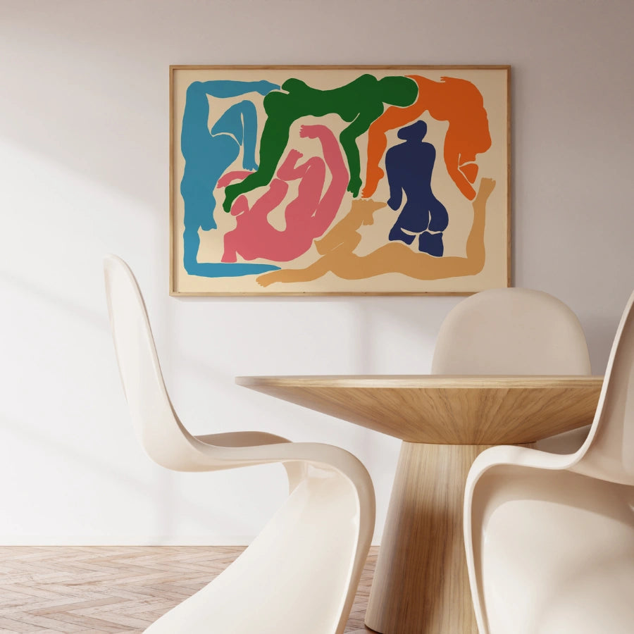 Matisse Inspired Wall Art – Colorful Abstract Figure Print
