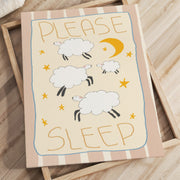 Please Sleep – Nursery & Kids Canvas Wall Art