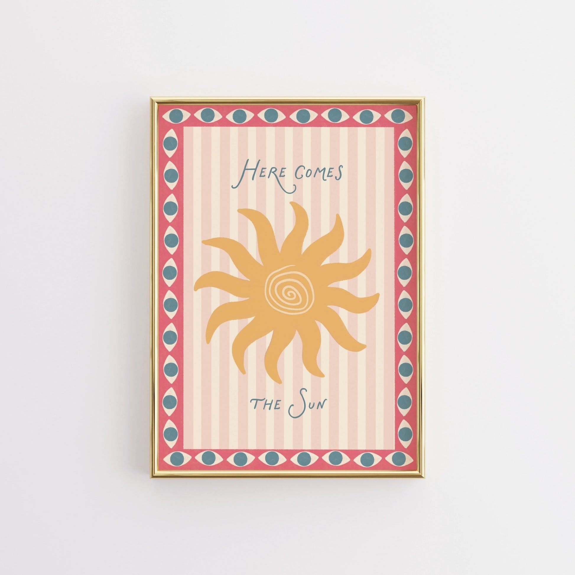 Pink Striped Sunshine Artwork