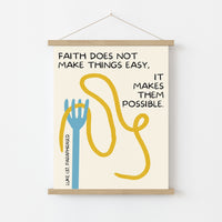 La foi rend tout possible – Art mural chrétien – Paraphrasé de Luc 1:37