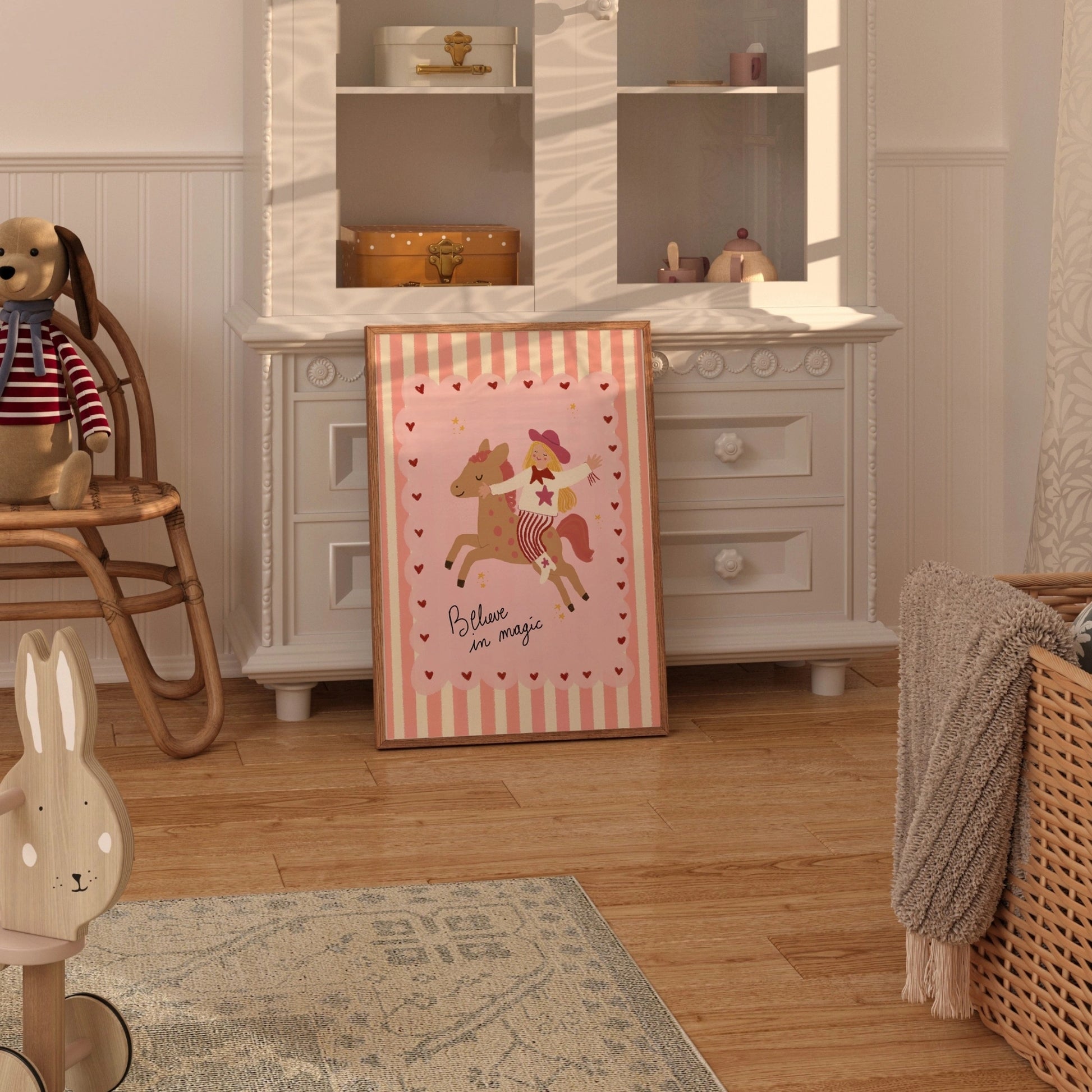 Art mural fantaisiste sur le thème des chevaux