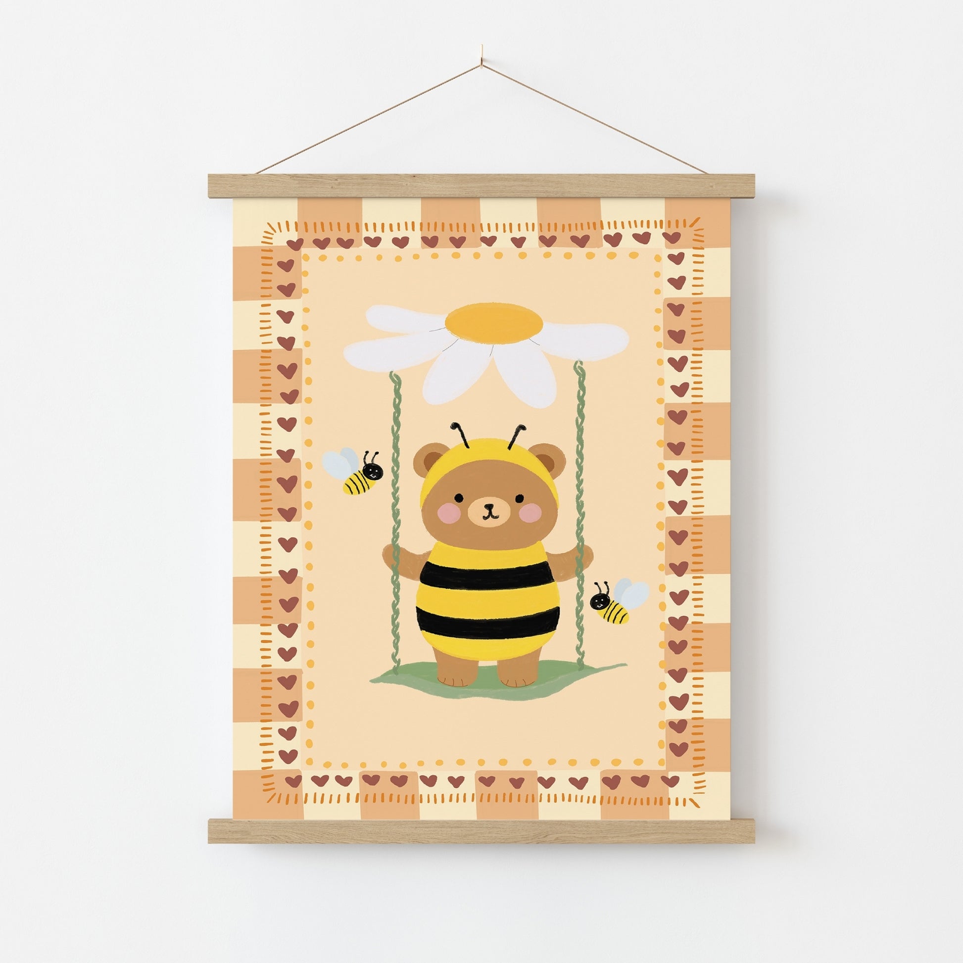 Bee Bear Nursery Print
