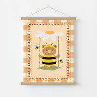 Bee Bear Nursery Print