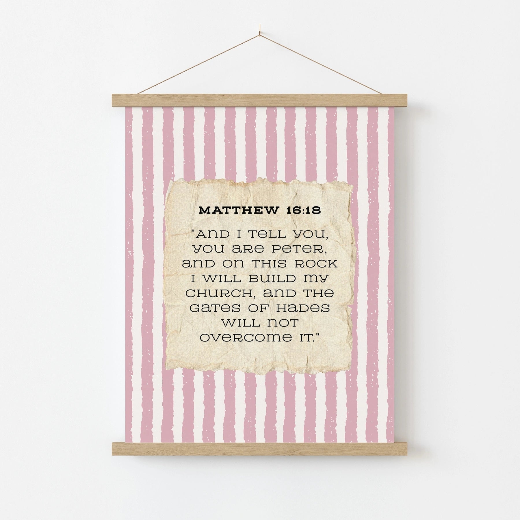 Stampa Cristiana Matteo 16:18, Decorazione da Parete Cristiana