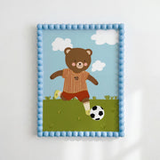 Soccer Bear on the Field – Nursery & Kids Wall Art