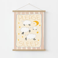 Décoration murale « Veuillez dormir » – Affiche de chambre d'enfant « Mouton »