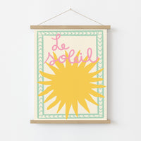Le Soleil Print – French Summer Sun Wall Art
