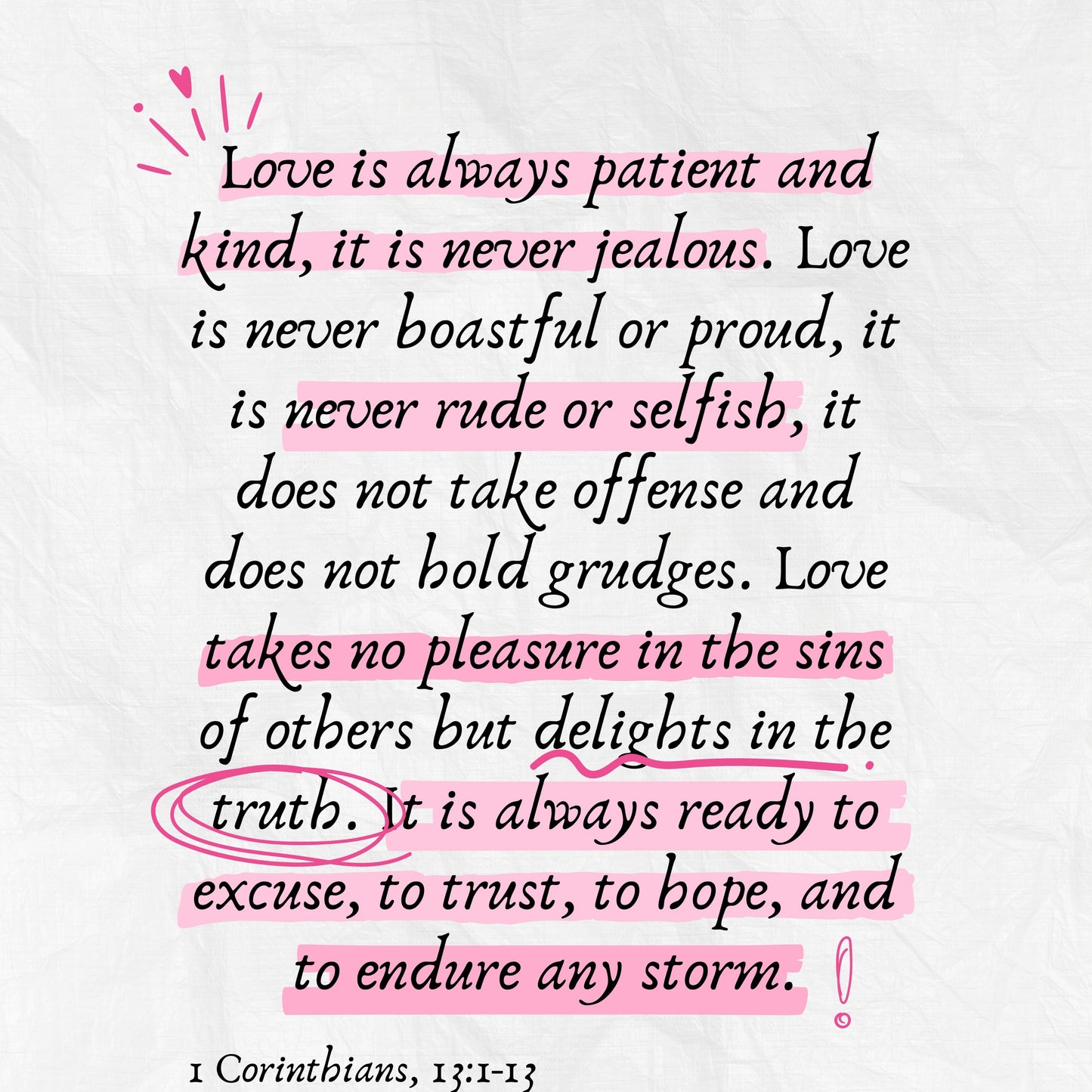 1 Corinthians 13 Wall Art – Bible Verse Print