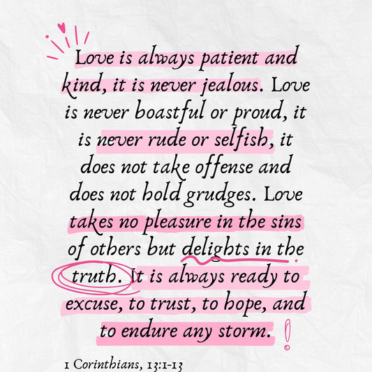 1 Corinthians 13 Wall Art – Bible Verse Print