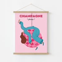 Champagne Please Wall Art – Disco Ball Print