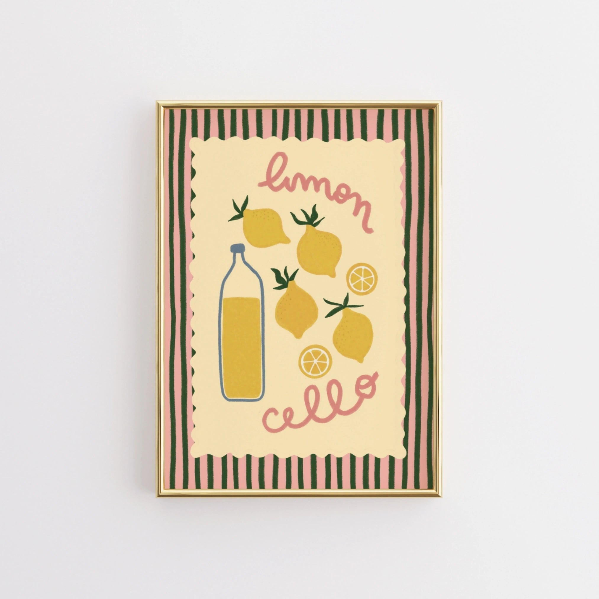 Decorazione murale per la tavola da pranzo italiana – Stampa di pasta, vino e cucina