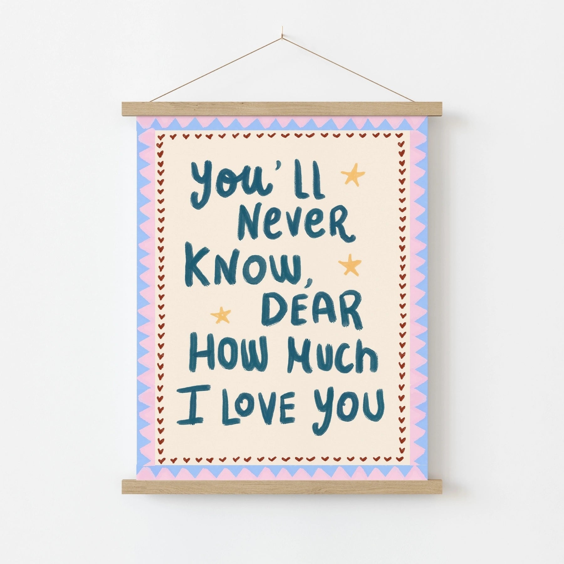 Poster pour chambre de bébé avec citation d’amour