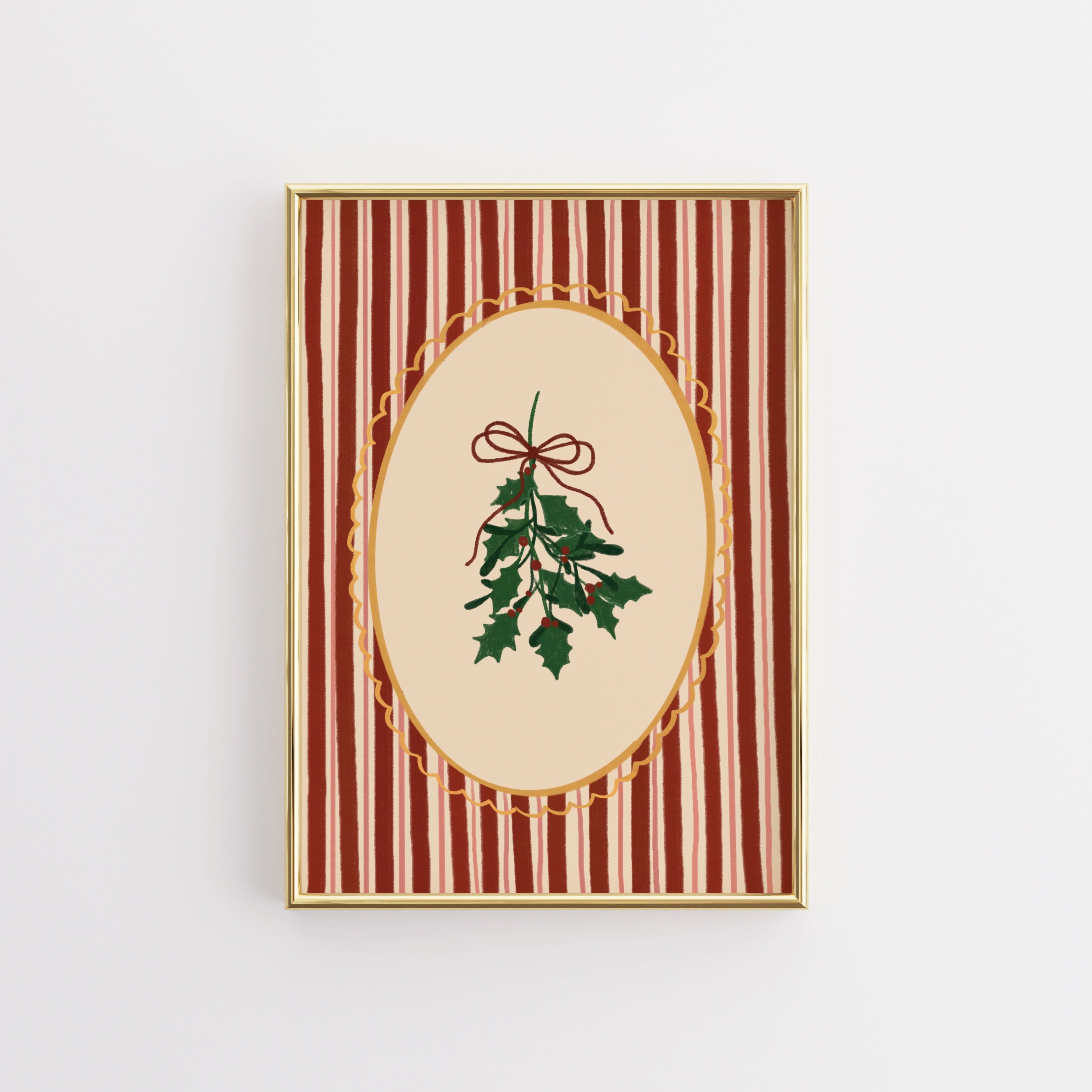 Stampa natalizia disegnata a mano