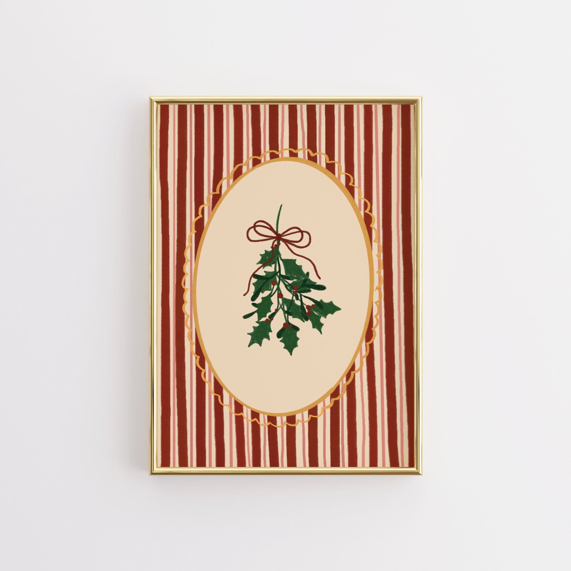 Stampa natalizia disegnata a mano