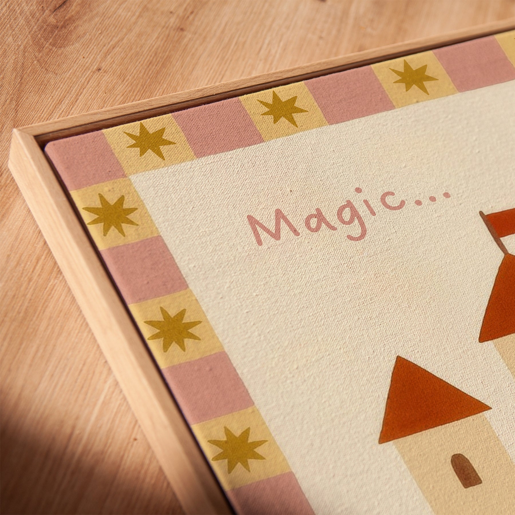 Magic Begins at Home Castle Nursery Canvas Print