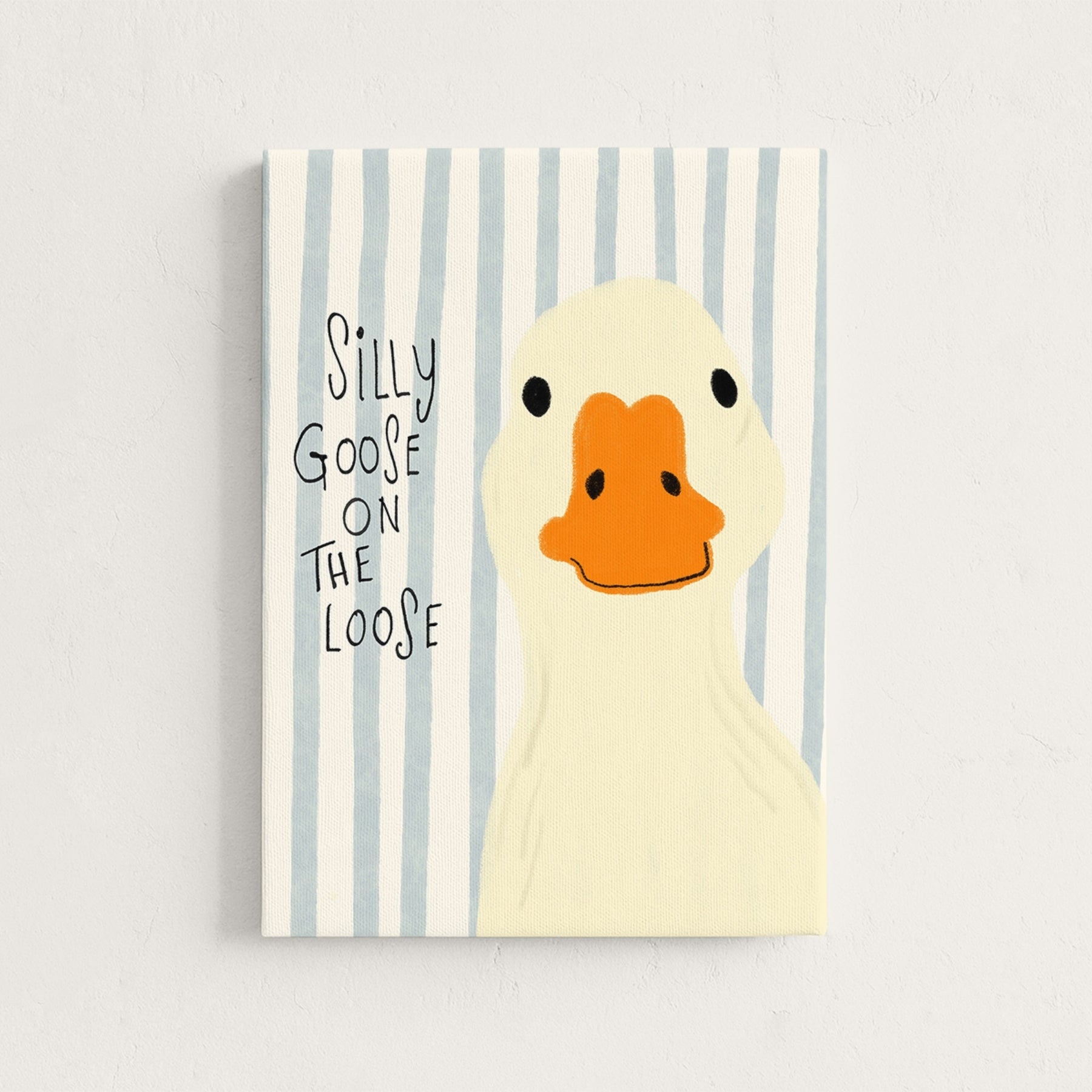 Silly Goose on the Loose Nursery Canvas Print