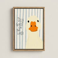 Silly Goose on the Loose Nursery Canvas Print
