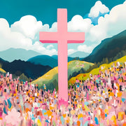 Pink Cross – Christian Wall Art
