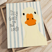 Silly Goose Portrait – Nursery & Kids Canvas Wall Art