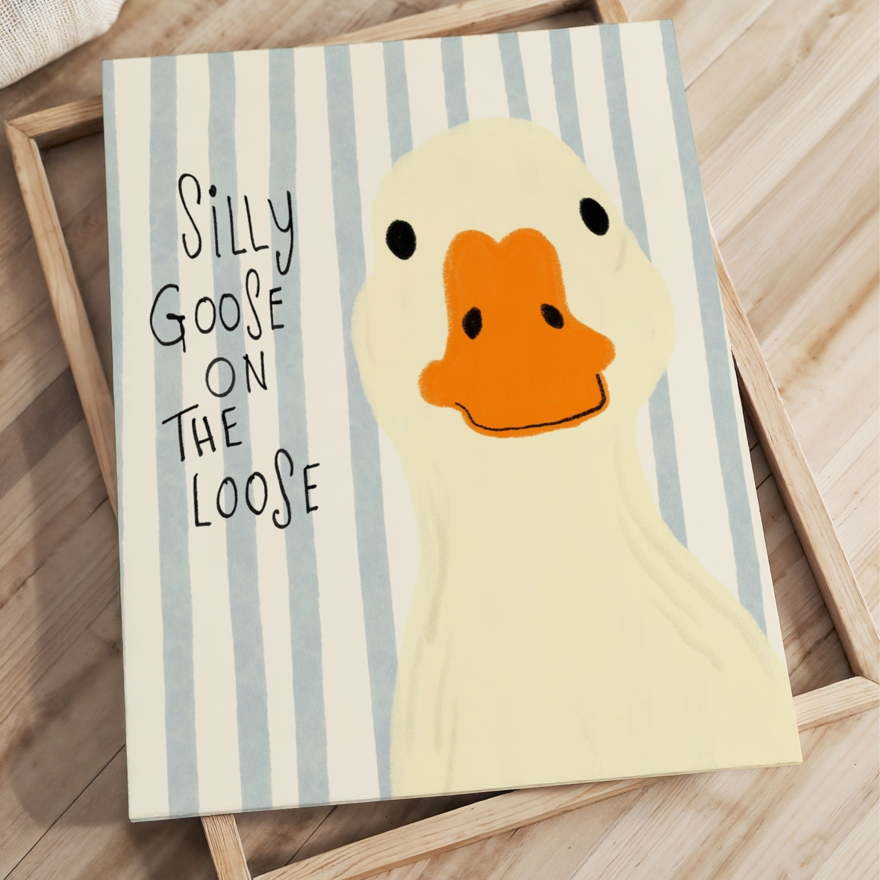 Silly Goose on the Loose Nursery Canvas Print