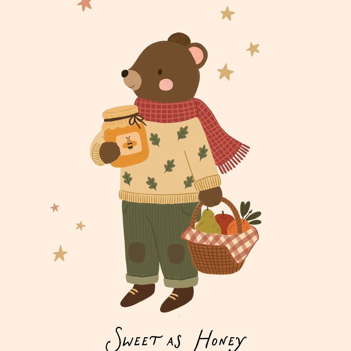 Sweet as Honey Bear – Nursery & Kids Wall Art