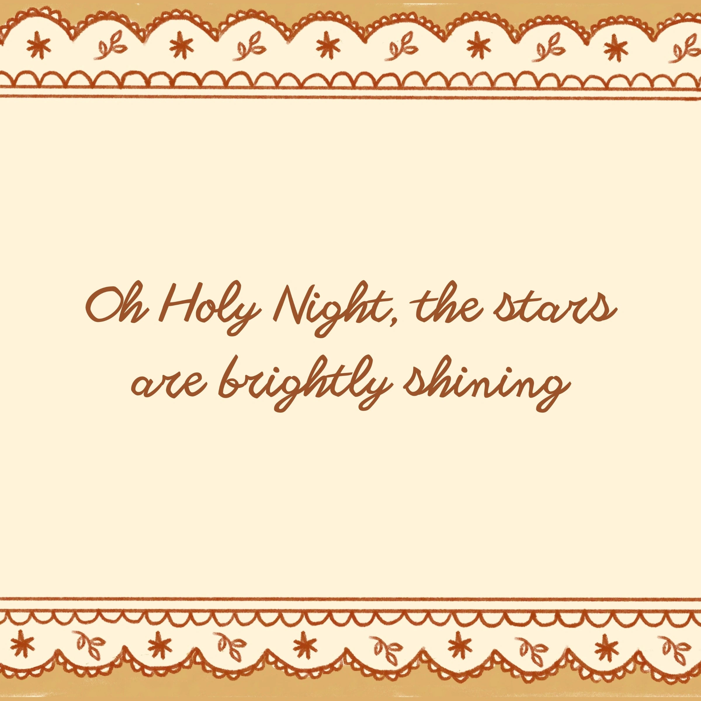 Stampa con citazione sulla natività vintage