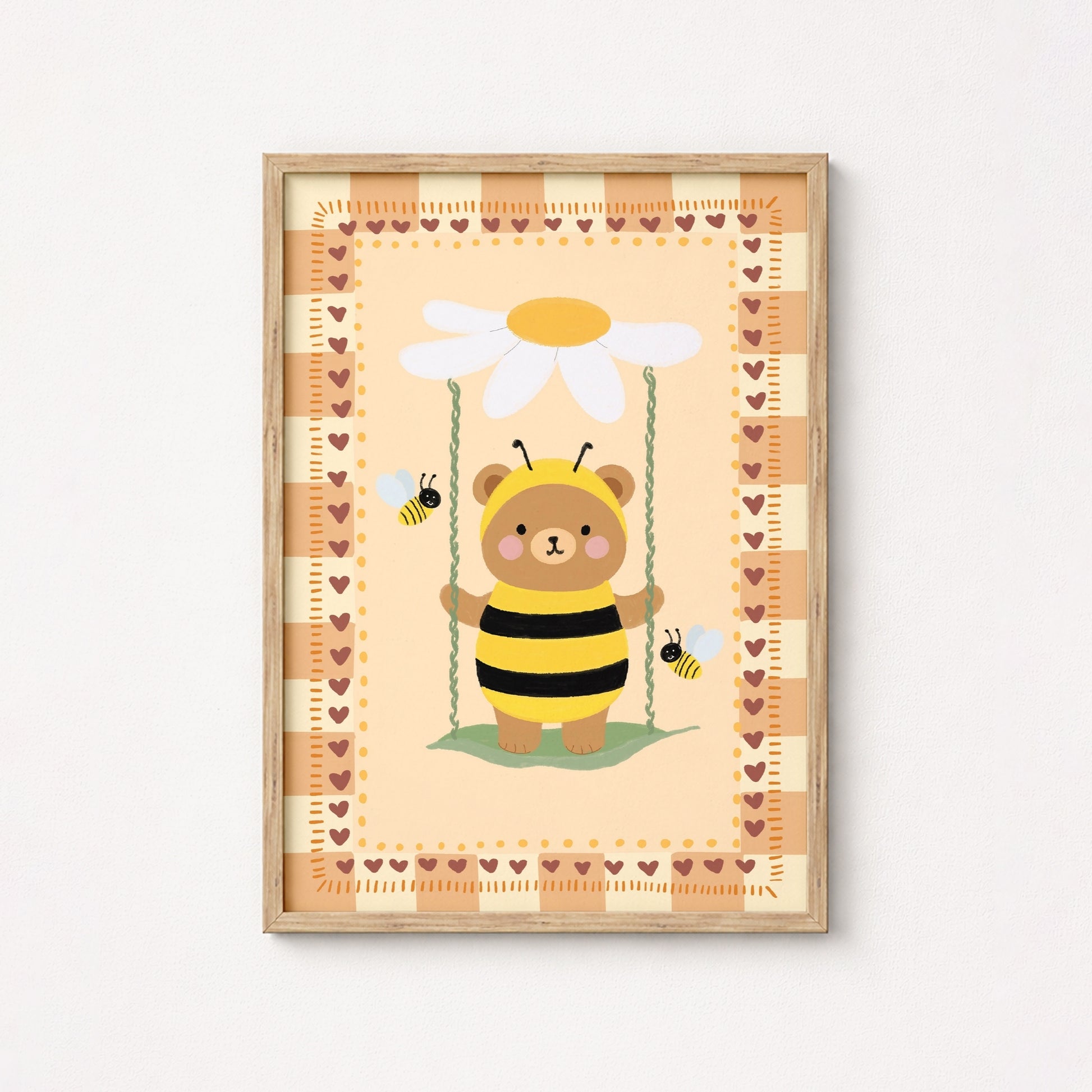 Bee Bear Nursery Print