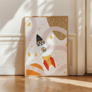 Rocket Through the Stars – Nursery & Kids Wall Art