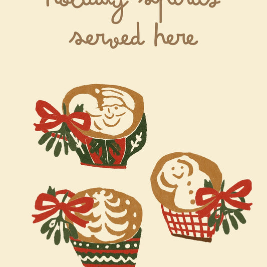 Holiday Spirits Served Here Print