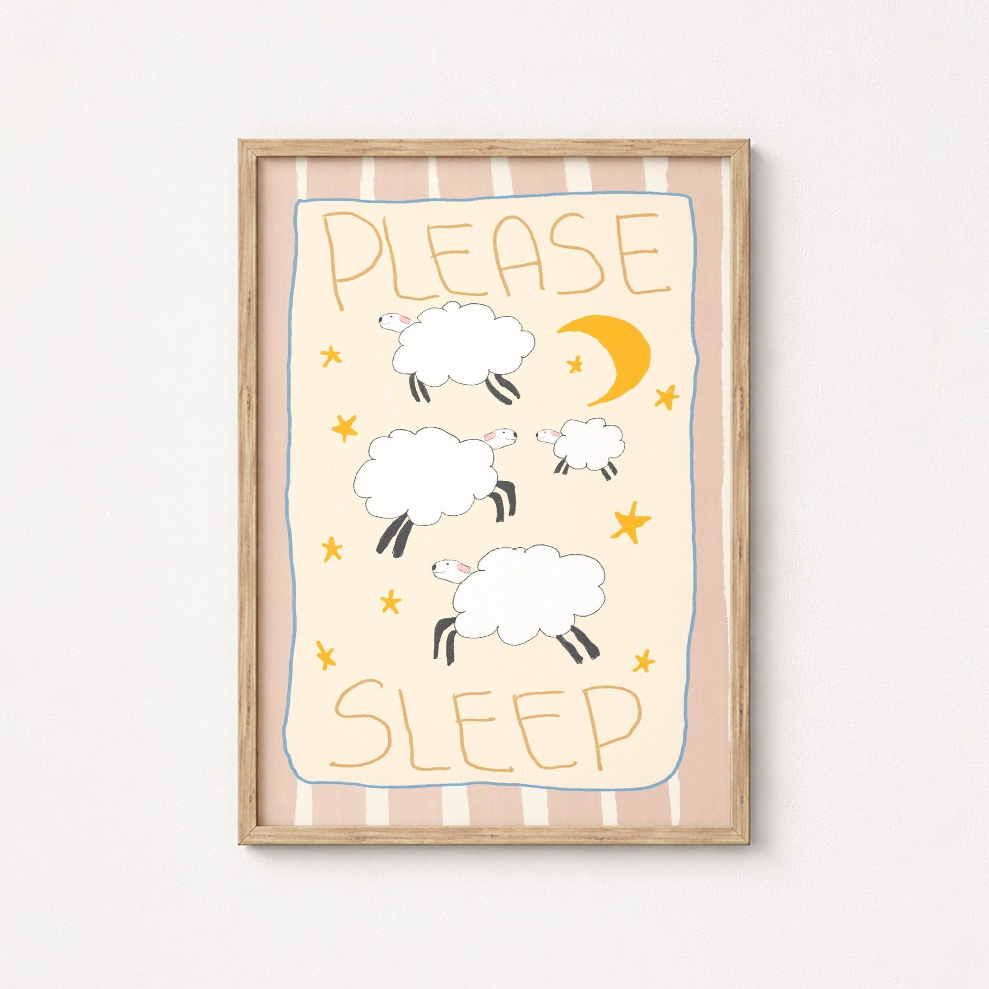 Décoration murale « Veuillez dormir » – Affiche de chambre d'enfant « Mouton »