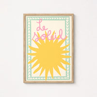 Le Soleil Print – French Summer Sun Wall Art