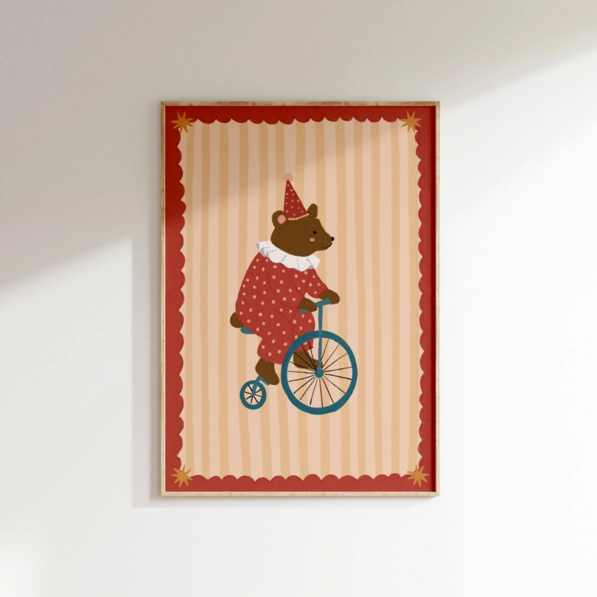 Vintage Circus Bear Nursery Print, Circus Nursery Decor
