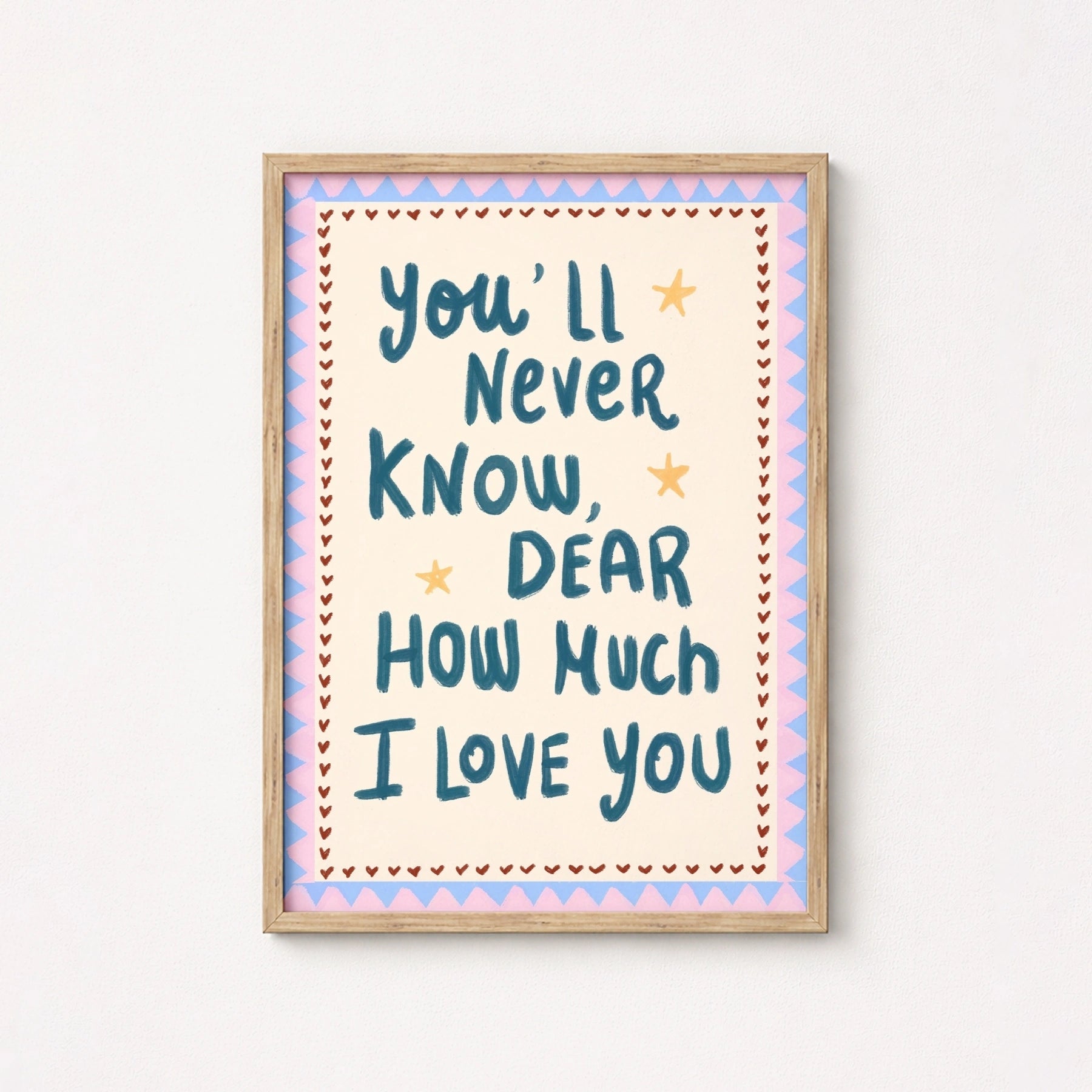 Poster pour chambre de bébé avec citation d’amour
