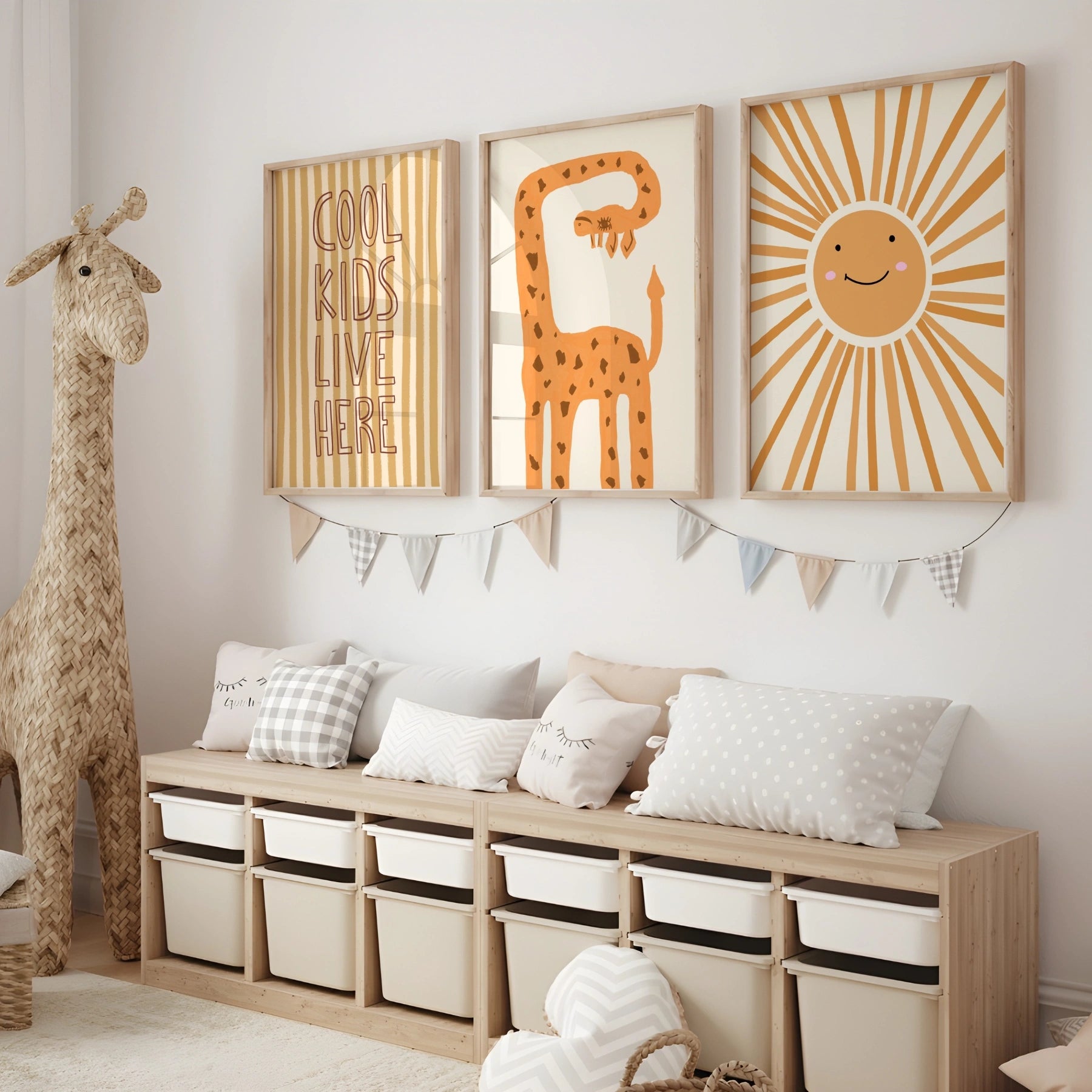 Set de 3 láminas infantiles divertidas