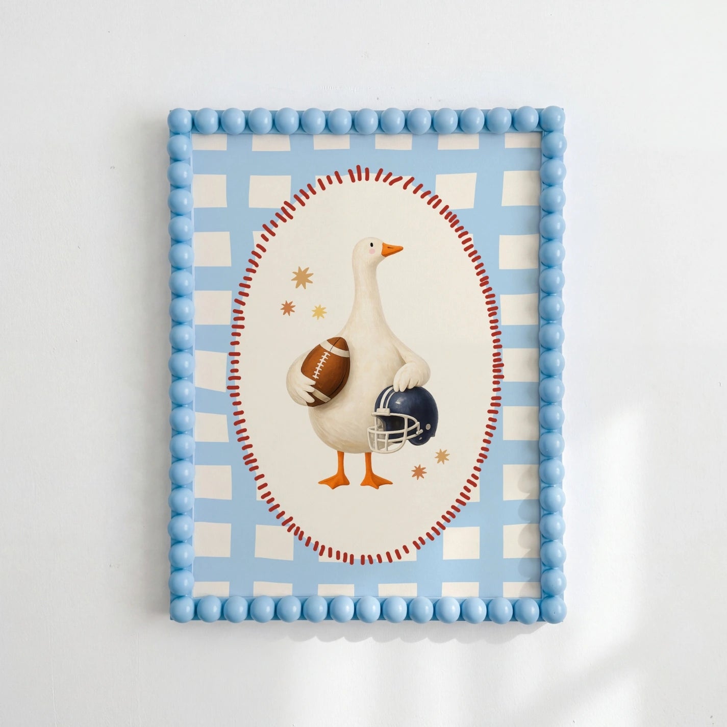 Goose Football Nursery Print, Kids Sports Wall Art